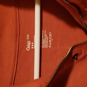 Gap XXL Orange Quarter button zip combo sweater.